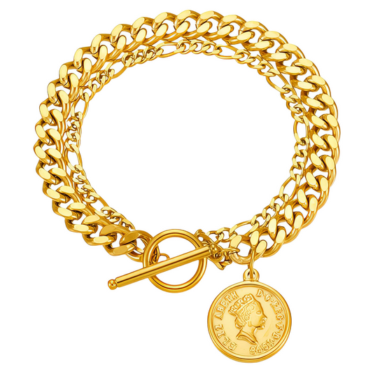 Coin Face Bracelet