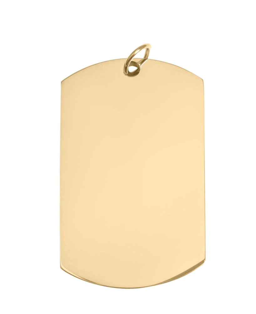 Gold Dog Tag 30x50 mm