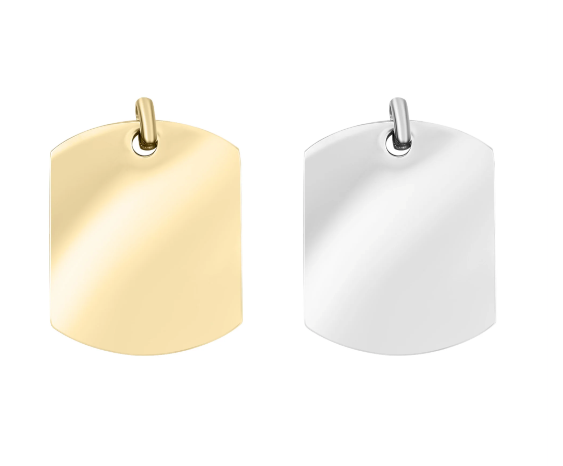 Gold Dog Tag 25 x30 mm