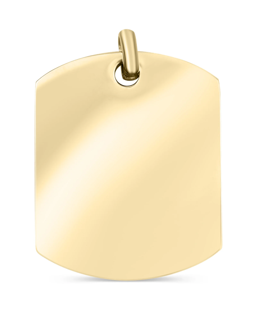 Gold Dog Tag 25 x30 mm