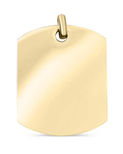 Gold Dog Tag 25 x30 mm
