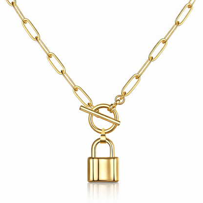 Got It On Lock Necklace