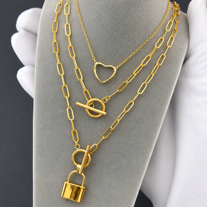 Got It On Lock Necklace