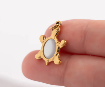 Mother of Pearl Turtle Charm