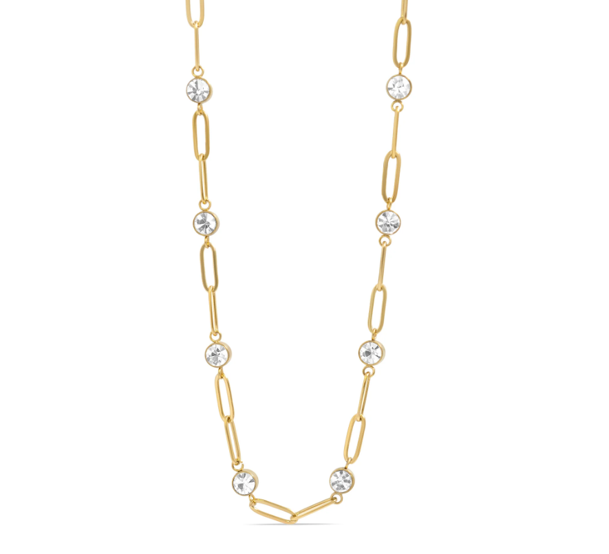 Crystal Paperclip Necklace