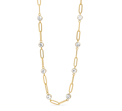 Crystal Paperclip Necklace