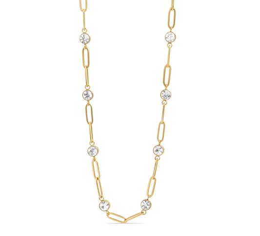 Crystal Paperclip Necklace