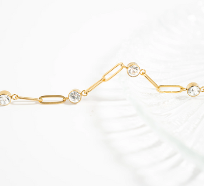 Crystal Paperclip Necklace