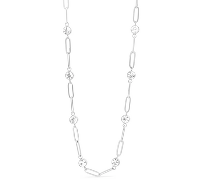 Crystal Paperclip Necklace