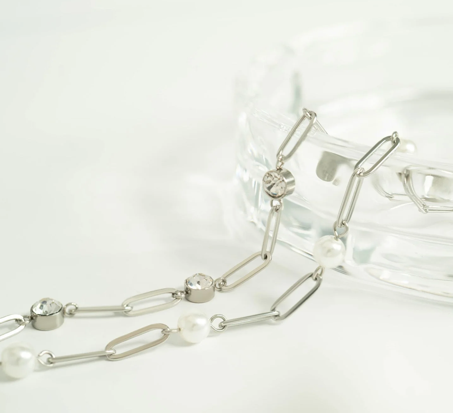 Crystal Paperclip Necklace