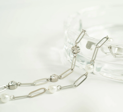 Crystal Paperclip Necklace