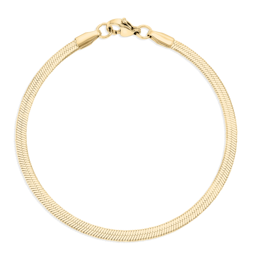 Herringbone Chain Bracelet Gold