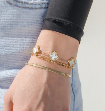 Herringbone Chain Bracelet Gold
