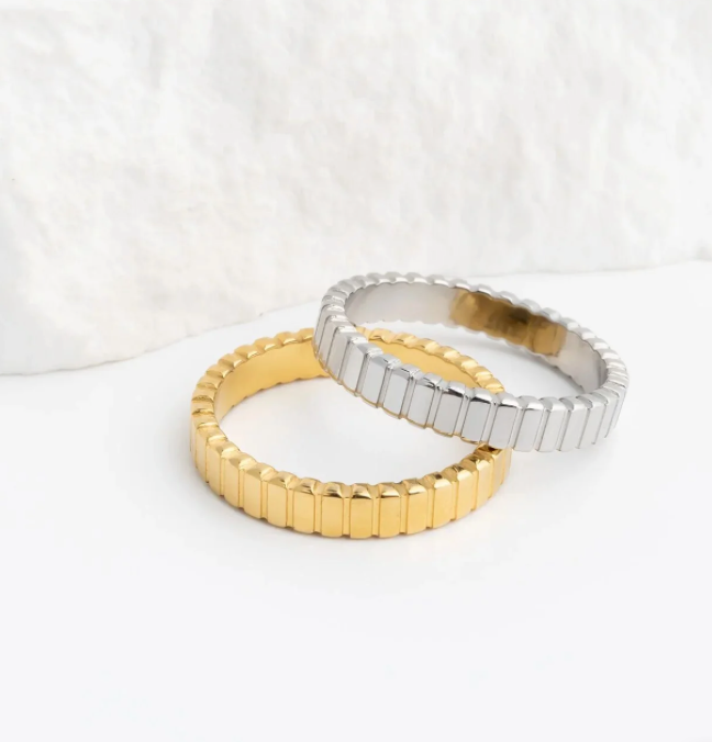 Fluted Stacking Ring