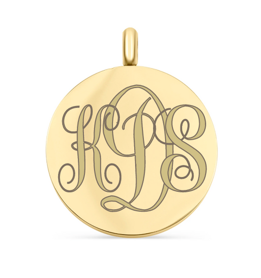 Round Pendant Monogram