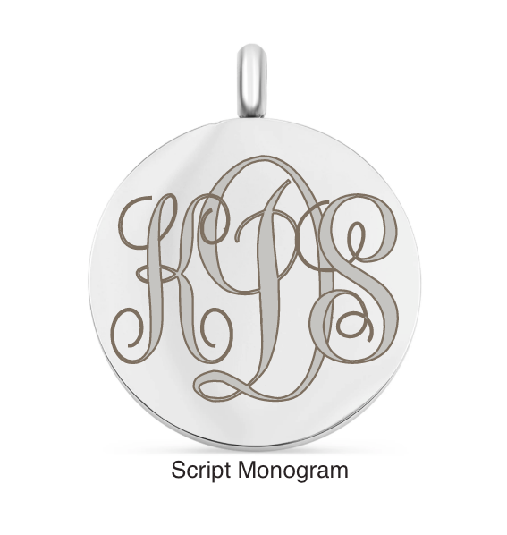 Round Pendant Monogram