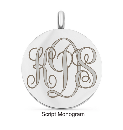 Round Pendant Monogram