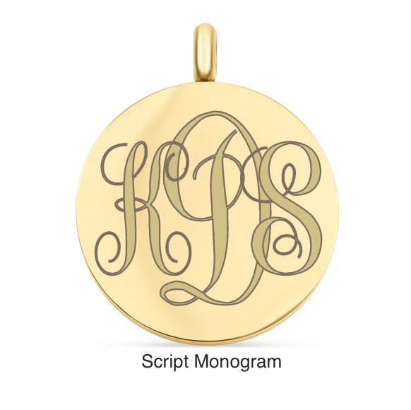Round Pendant Monogram