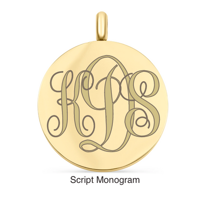 Round Pendant Monogram