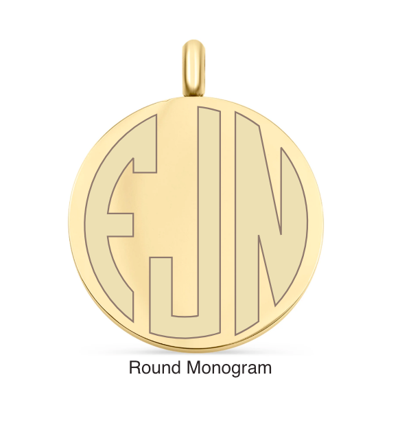 Round Pendant Monogram