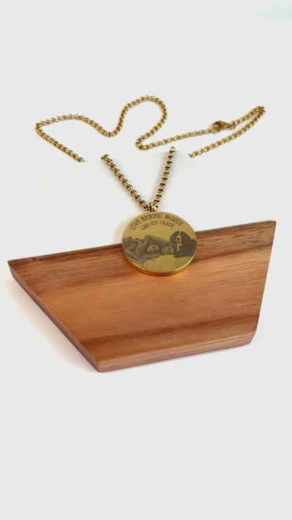 Round Pendant 1” - 18K Gold Coated Stainless Steel